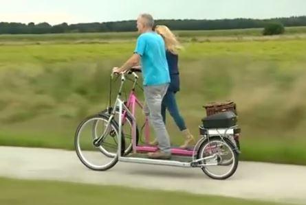 Video Cycling and walking come together as Dutchman invents treadmill bike road.cc